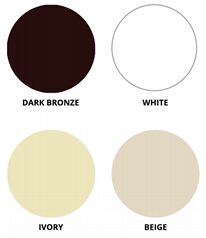 A color chart of different shades of brown and white.